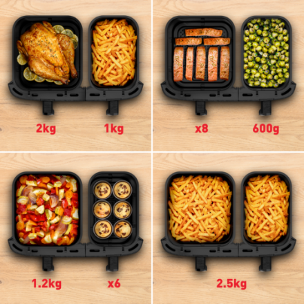 Gruzdintuvė Tefal Dual Easy Fry XXL